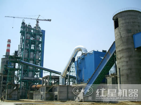 工作中的旋風(fēng)預(yù)熱器 工作中的旋風(fēng)預(yù)熱器