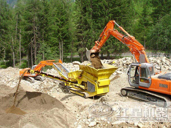 移動(dòng)式石子破碎機(jī) 移動(dòng)式石子破碎機(jī)