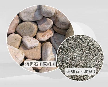 河卵石制砂效果呈現(xiàn) 河卵石制砂效果呈現(xiàn)