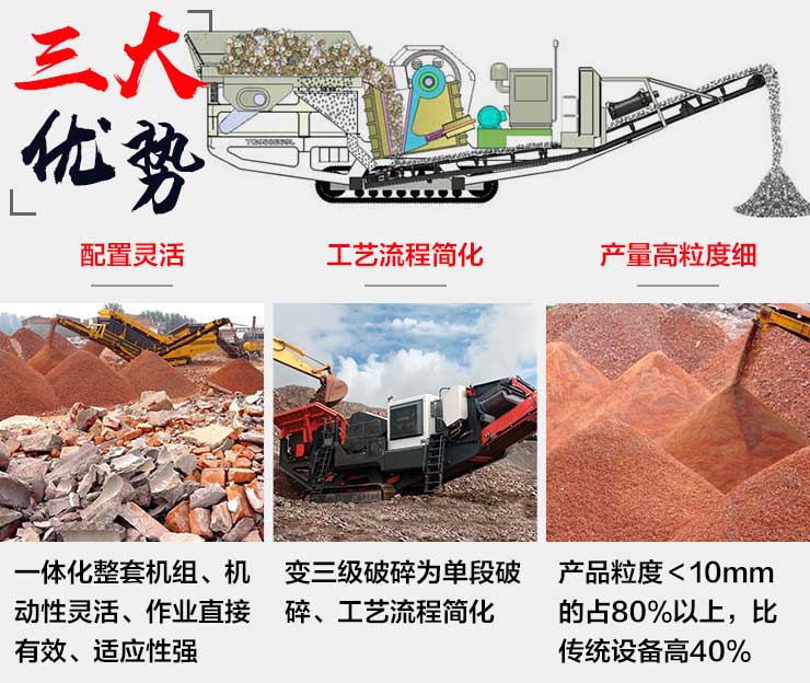 建筑垃圾移動破碎機三大優(yōu)勢 建筑垃圾移動破碎機三大優(yōu)勢