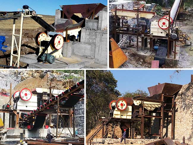 作業(yè)中的顎式破碎機(jī) 作業(yè)中的顎式破碎機(jī)