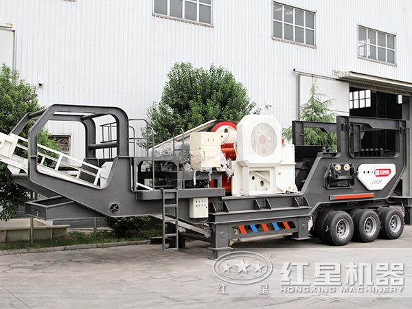 輪胎式移動(dòng)破碎站-車載行走，隨用隨走，方便更快捷