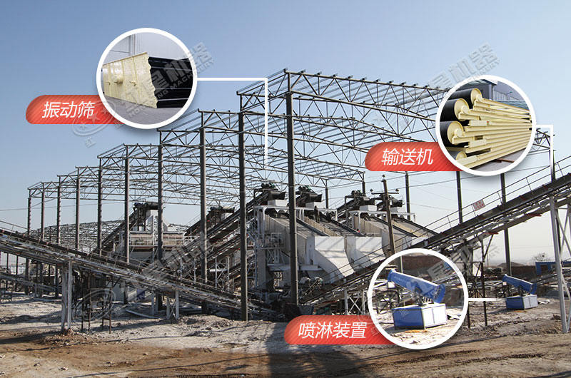 石子破碎生產線配圖設備安裝搭設現場 石子破碎生產線配圖設備安裝搭設現場