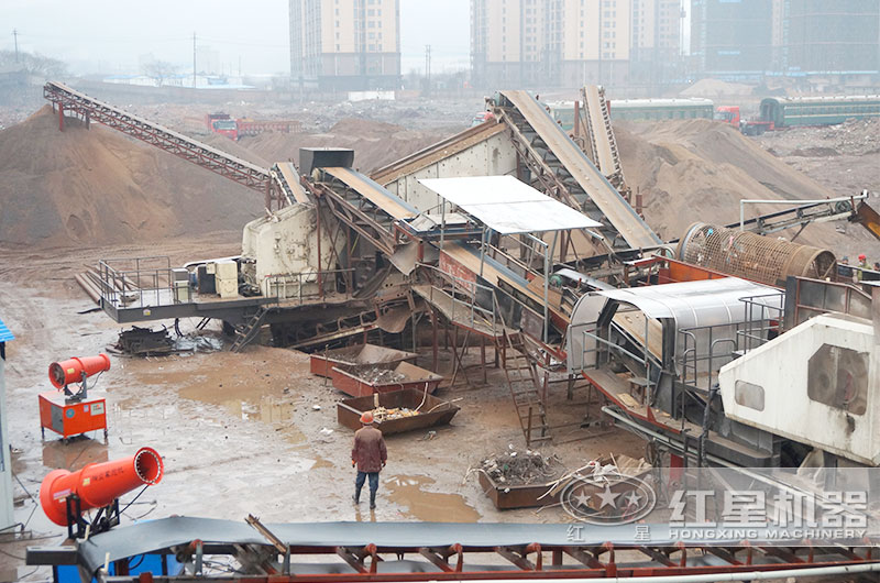 湖南株洲時(shí)產(chǎn)200噸環(huán)保建筑垃圾破碎全局圖 湖南株洲時(shí)產(chǎn)200噸環(huán)保建筑垃圾破碎全局圖