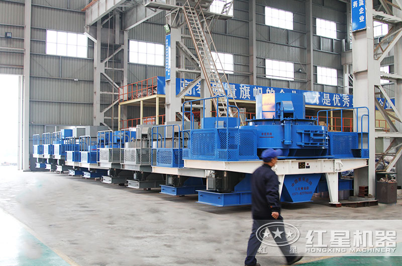 建筑用砂制砂機(jī)廠家車間一角 建筑用砂制砂機(jī)廠家車間一角