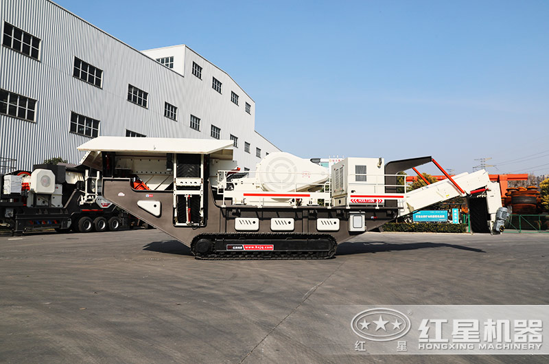 顎破移動(dòng)履帶一體式石子破碎機(jī) 顎破移動(dòng)履帶一體式石子破碎機(jī)