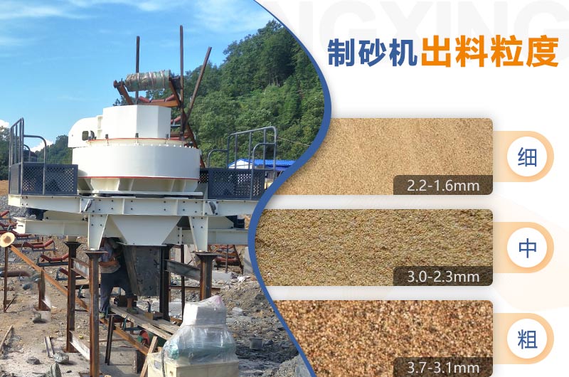 紅星機器HVI制砂機的粗、中、細粒度范圍