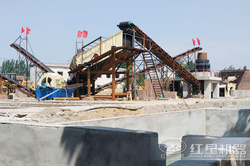 花崗巖制砂洗沙設(shè)備安裝現(xiàn)場(chǎng) 花崗巖制砂洗沙設(shè)備安裝現(xiàn)場(chǎng)